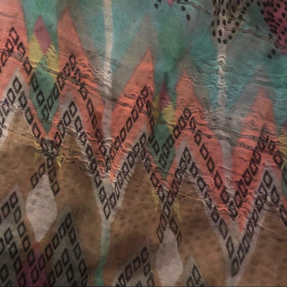 3/$15 Multicolor Patterned Infinity Scarf - Picture 3 of 5